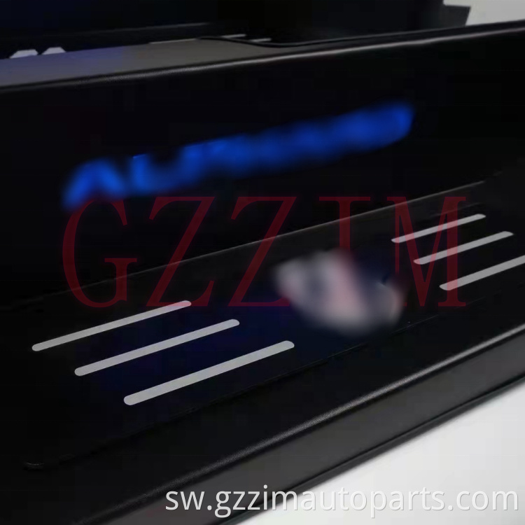 Vifaa vya gari aluminium alloy gari mlango sill strips mambo ya ndani na nje trim mlango screed misingi ya alphard